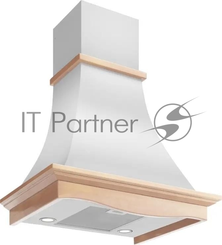 Вытяжка каминная Elikor Рококо 60П-700-П3Д белый муар управление: кнопочное (1 мотор)