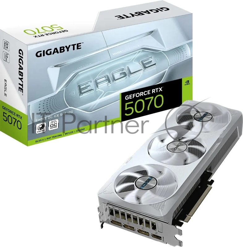 Видеокарта Gigabyte PCI-E GV-N5070EAGLEOC ICE-12GD 1.0 NVIDIA GeForce RTX 5070 12Gb 192bit GDDR7 2805/28000 HDMIx1 DPx3 HDCP Ret