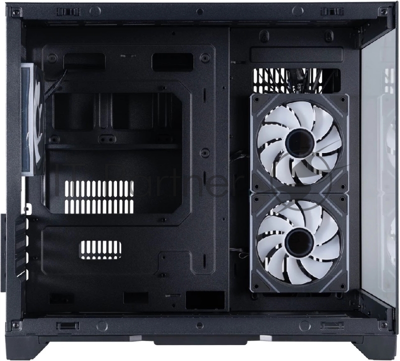 Корпус 1STPLAYER MEGAVIEW MV6-TP ARGB Black / mATX / 3x120mm ARGB fans / MV6-TP-BK-2FC7R-1FC7