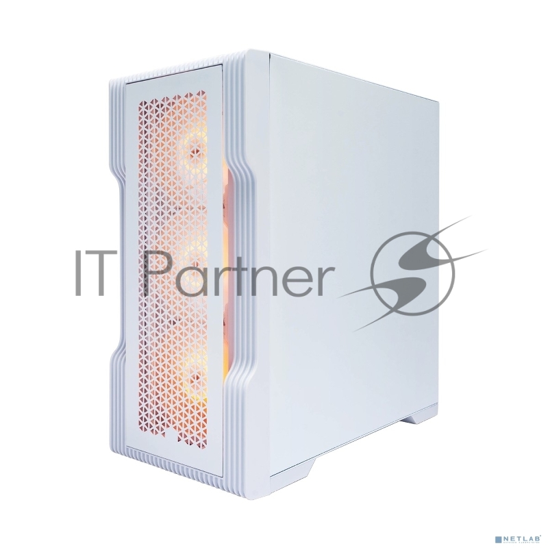 Корпус 1STPLAYER TRILOBITE T3 ARGB White / mATX / 4x120mm ARGB fans / T3-WH-4F7-W