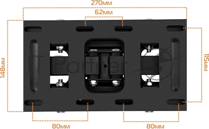 Кронштейн для телевизора Buro MF3 черный 32-70 макс.40кг настенный поворотно-выдвижной и наклонный