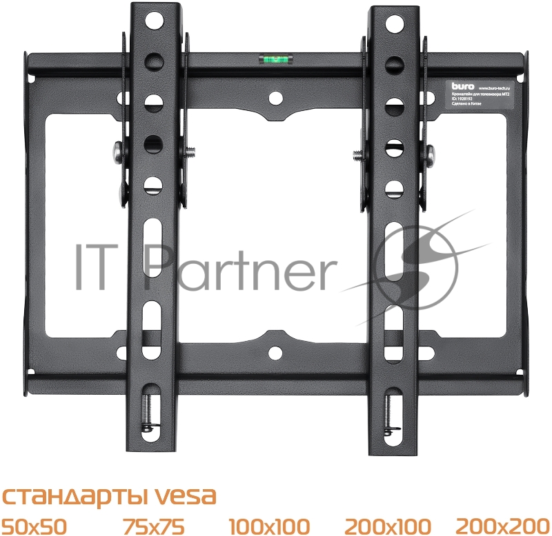 Кронштейн для телевизора Buro MT2 черный 15-48 макс.25кг настенный наклон