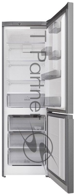 Холодильник HOTPOINT HT 4180 S двухкамерный серебристый 220/78 л морозилка снизу, No Frost