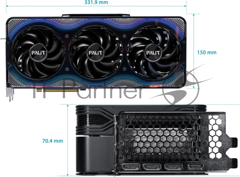 Видеокарта Palit PCI-E RTX5090 GAMEROCK OC NVIDIA GeForce RTX 5090 32Gb 512bit GDDR7 2295/30000 HDMIx1 DPx3 HDCP Ret
