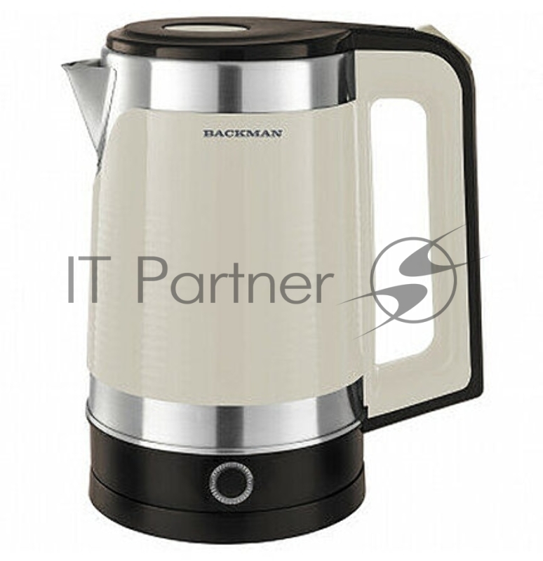 Чайник электрический BACKMAN BM-TEA 722 1,8 л, 2200 Вт, бежевый