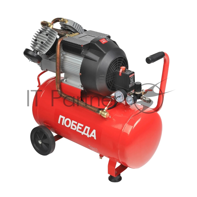 Компрессор Победа поршневой масляный КМ 50-400, 400 л/мин, 8 бар, 2200 Вт, 50 л, быстросъемный 1/4