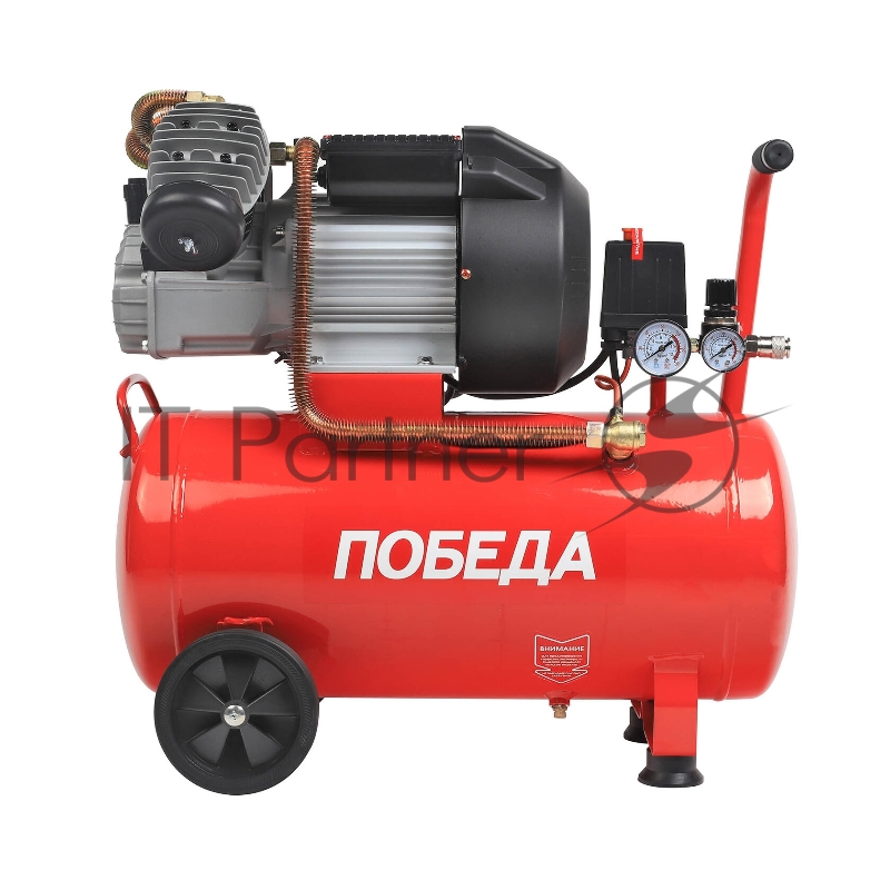 Компрессор Победа поршневой масляный КМ 50-400, 400 л/мин, 8 бар, 2200 Вт, 50 л, быстросъемный 1/4