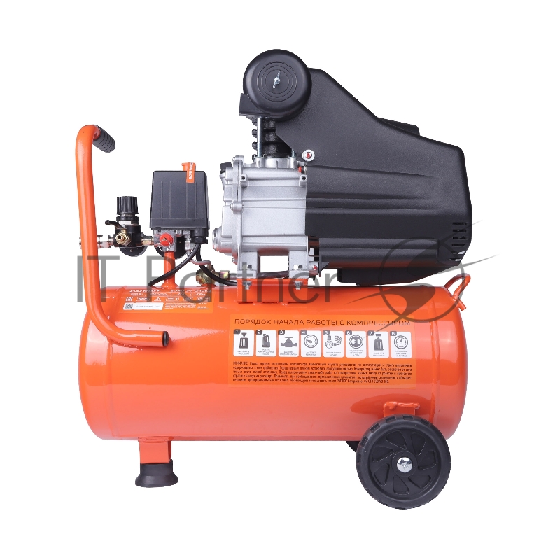 Компрессор Patriot поршневой масляный EURO 24-240K2, 240 л/мин, 8 бар, 1500 Вт, 24 л, быстросъемный 1/4 + елочка, набор пневмоинструмента KIT 5C