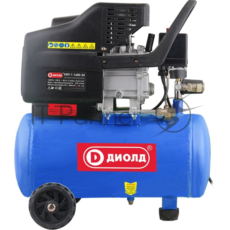 Компрессор поршневой Диолд КВП-1-1600-24 масляный 210л/мин 24л 1600Вт синий/черный
