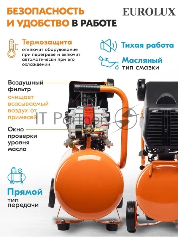 Компрессор Eurolux КМП-1800EU 900/74/3/41