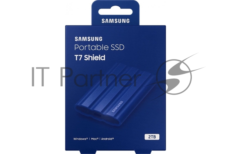 Внешний SSD External Samsung T7 Shield синий MU-PE2T0R/EU 2.0Tb (USB3.2 Gen2, up to 1050/1000Mbs, 3D TLC, 88х13х59mm, 98g)