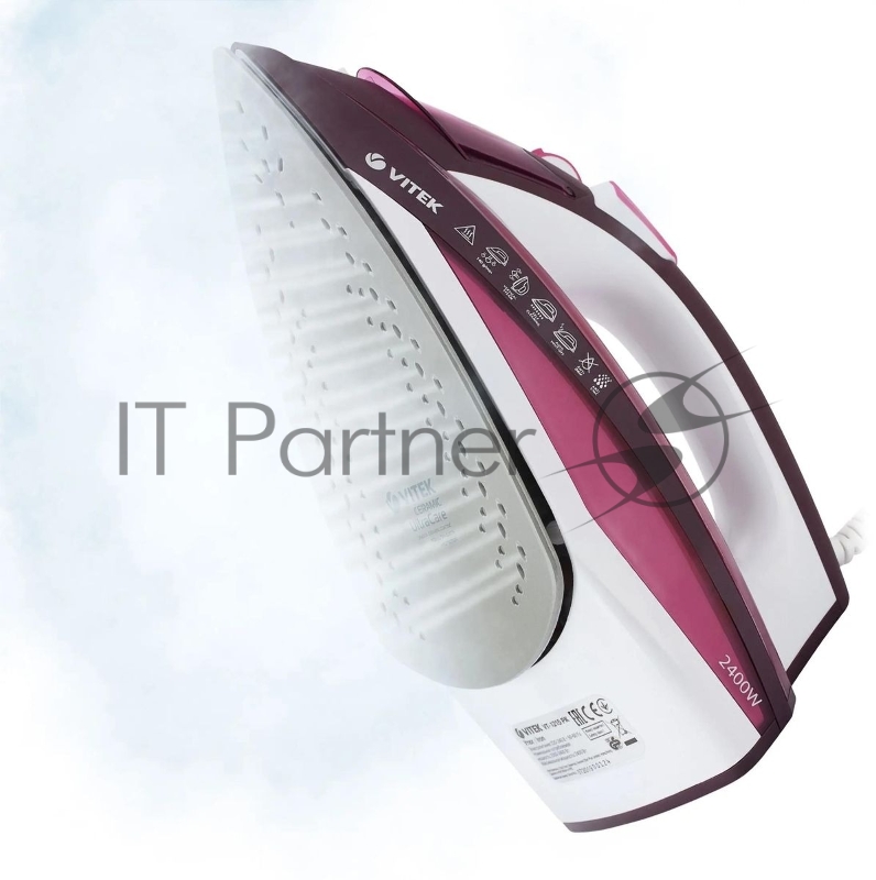 Утюг Vitek Luxure 1215-VT-03 2400Вт бордовый/белый