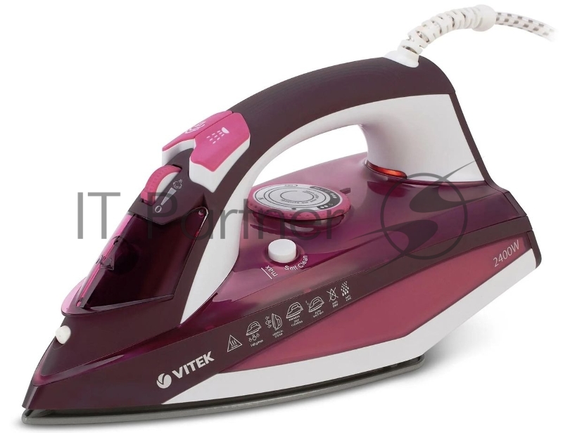 Утюг Vitek Luxure 1215-VT-03 2400Вт бордовый/белый