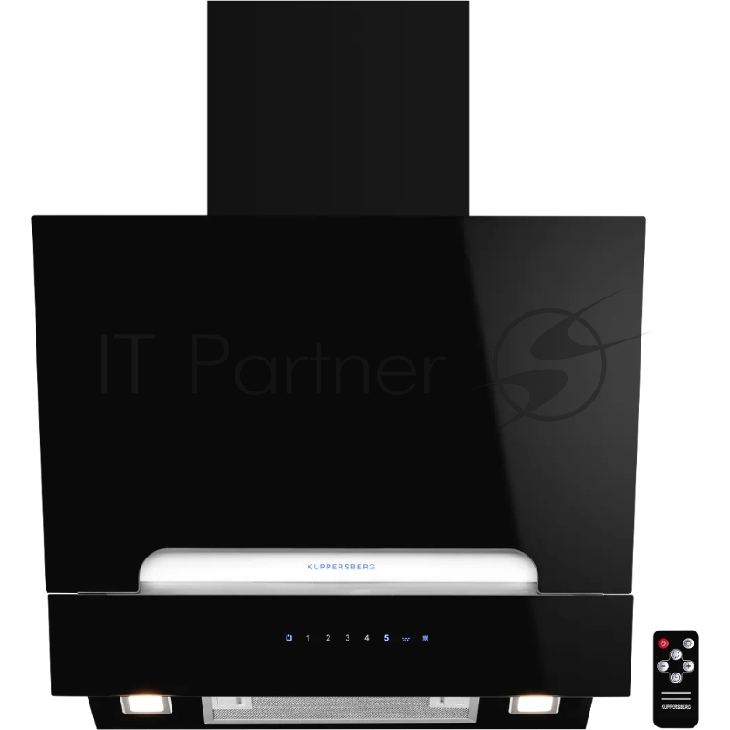 Наклонная вытяжка Kuppersberg F 693 ширина 60 см, отвод/рециркуляция, подъемные амортизаторы, 850 м3/час, электронное сенсорное управление, дисплей, таймер, 5 скоростей, светодиодное освещение 2х2 Вт, металлические жироулавливающие фильтры, угольный