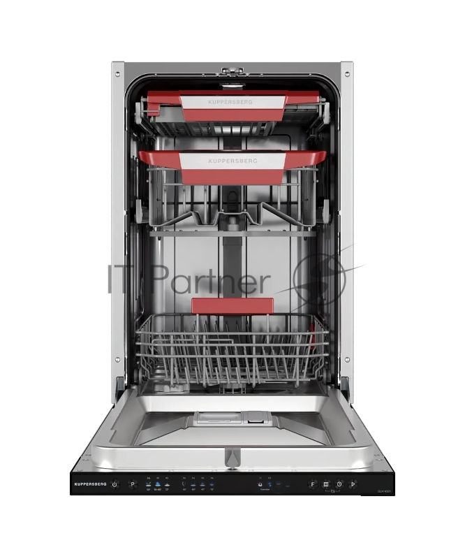 Встраиваемая посудомоечная машина Kuppersberg GLM 4581 10 комплектов, 7 программ, 3 корзины, конденсационная сушка, автоматическое открывание двери, луч на полу, полная защита от протечек, коллекция High-Tech, индикатор отсутствия воды, отображение в