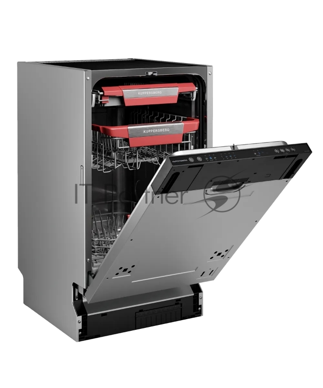 Встраиваемая посудомоечная машина Kuppersberg GLM 4581 10 комплектов, 7 программ, 3 корзины, конденсационная сушка, автоматическое открывание двери, луч на полу, полная защита от протечек, коллекция High-Tech, индикатор отсутствия воды, отображение в