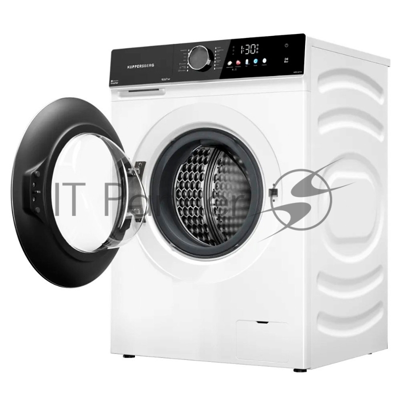 Стирально-сушильная машина KUPPERSBERG WDM 601 W, отдельностоящая, High-Tech, загрузка 10.5 кг, 12 программ, 1200 об/мин, комбинированное управление, TFT дисплей, инверторный двигатель, самодиагностика, дозагрузка белья, предварительная стирка, отлож