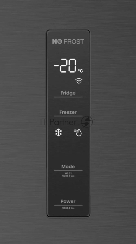 Холодильник Hisense RT641N4AF1 двухкамерный, черный, 366/169, морозилка снизу, Total No Frost