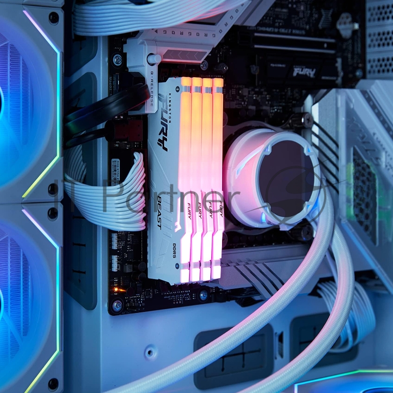 Память DDR5 2x16GB 5600MHz Kingston KF556C36BWEAK2-32 Fury Beast RGB RTL Gaming PC5-44800 CL36 DIMM 288-pin 1.25В kit single rank с радиатором Ret