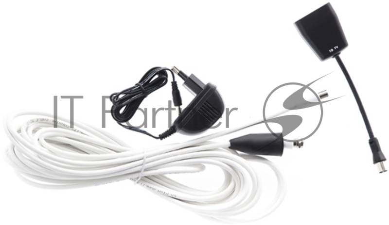 Антенна телевизионная Denn DAE603 25дБ активная черный каб.:8.5м