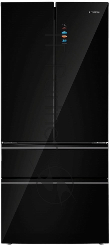 Холодильник Maunfeld MFF190NFDB01 черный двухкамерный 330/168 л морозилка снизу, Total NoFrost, Side by Side