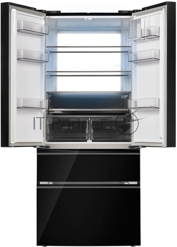 Холодильник Maunfeld MFF190NFDB01 черный двухкамерный 330/168 л морозилка снизу, Total NoFrost, Side by Side