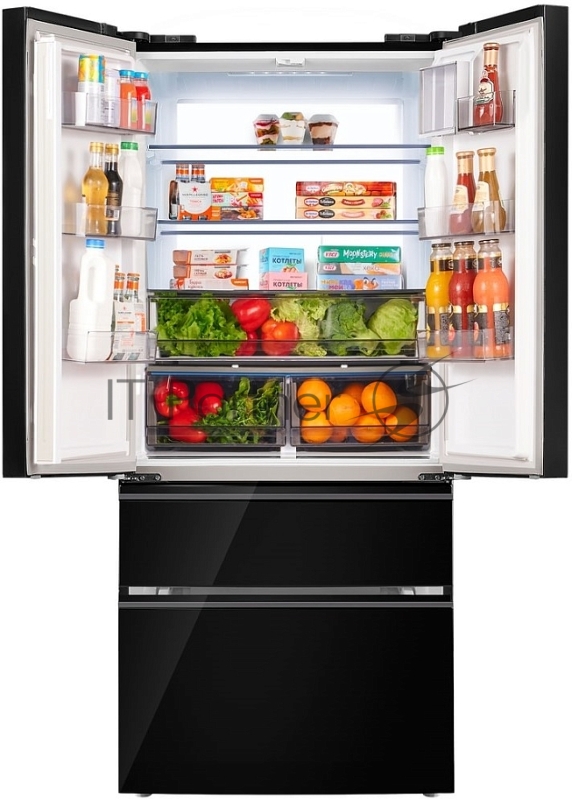 Холодильник Maunfeld MFF190NFDB01 черный двухкамерный 330/168 л морозилка снизу, Total NoFrost, Side by Side