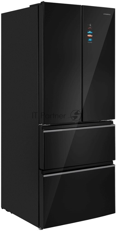 Холодильник Maunfeld MFF190NFDB01 черный двухкамерный 330/168 л морозилка снизу, Total NoFrost, Side by Side