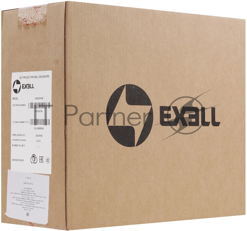 Exell EXD203STW Проектор ламповый короткофокусный {DLP, 3600 lm, WXGA (1280x800), 30000:1}