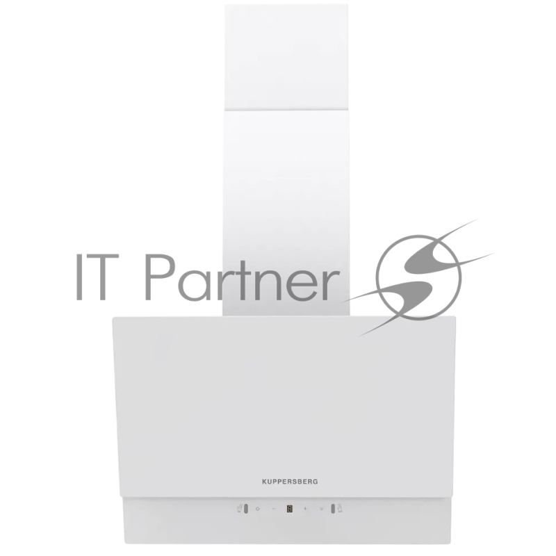 Наклонная вытяжка Kuppersberg F 603 W, 60 см, High-Tech, таймер, макс. производительность 850 м3/ч, 3 скорости, обратный клапан, сенсорное управление, дисплей, LED освещение, уровень шума 53 дБ, цвет белый