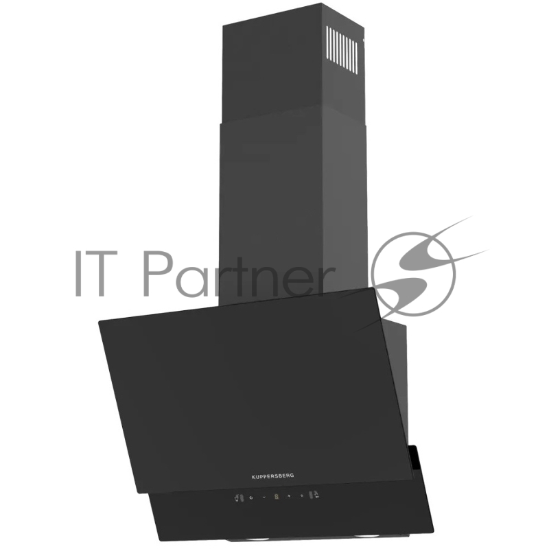 Наклонная вытяжка Kuppersberg F 603 B, 60 см, High-Tech, таймер, макс. производительность 850 м3/ч, 3 скорости, обратный клапан, сенсорное управление, дисплей, LED освещение, уровень шума 53 дБ, цвет черный