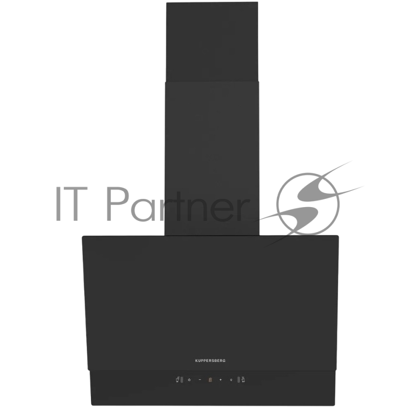 Наклонная вытяжка Kuppersberg F 603 B, 60 см, High-Tech, таймер, макс. производительность 850 м3/ч, 3 скорости, обратный клапан, сенсорное управление, дисплей, LED освещение, уровень шума 53 дБ, цвет черный
