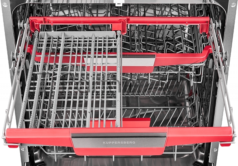Встраиваемая посудомоечная машина Kuppersberg GSM 6073 Полноразмерная, Посудомоечная машина полностью встраиваемая, количество корзин: 3, ширина 60 см, 14 комплектов, электронное управление, цифровой дисплей, отсрочка старта до 24 часов, 7 программ,