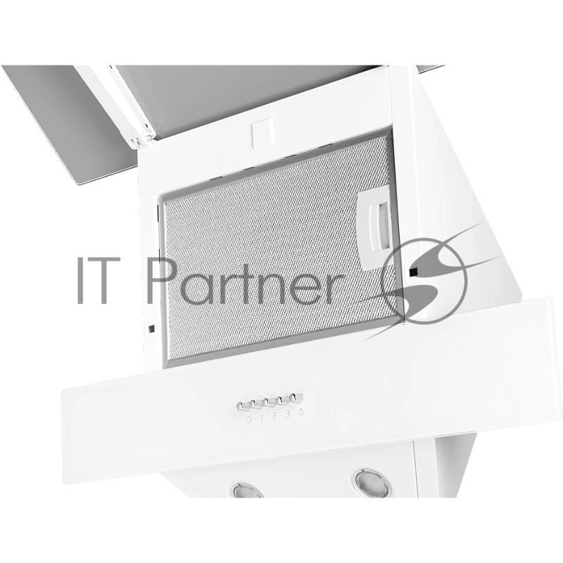 Наклонная вытяжка MONSHER LAVAL 60 Blanc, ширина 60 см, отвод/рециркуляция, 900 м3/час, электронноесенсорное управление, 3 скорости, светодиодное освещение 2*1 Вт, металлические жироулавливающие фильтры, угольный фильтр KM 102 (опция), цвет: белый ПР