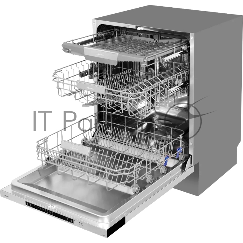 Встраиваемая посудомоечная машина Monsher MD 6003,Количество корзин: 3,10 комплектов посуды,Луч на полу,Габариты (ВхШхГ), мм: 815х598х550,Электронное управление,Цифровой дисплей,Отсрочка старта до 24 часов,Луч на полу,Внутреннее освещение,7 программ: