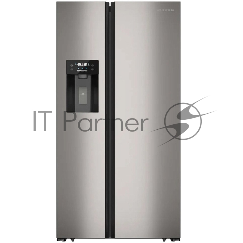 Холодильник Kuppersberg/ Холодильник Kuppersberg, High-Tech, Side by Side, полезный объем 642 л, ширина 91 см, инверторный компрессор, электронное управление, No Frost, LED дисплей, ледогенератор, цвет нержавеющая сталь