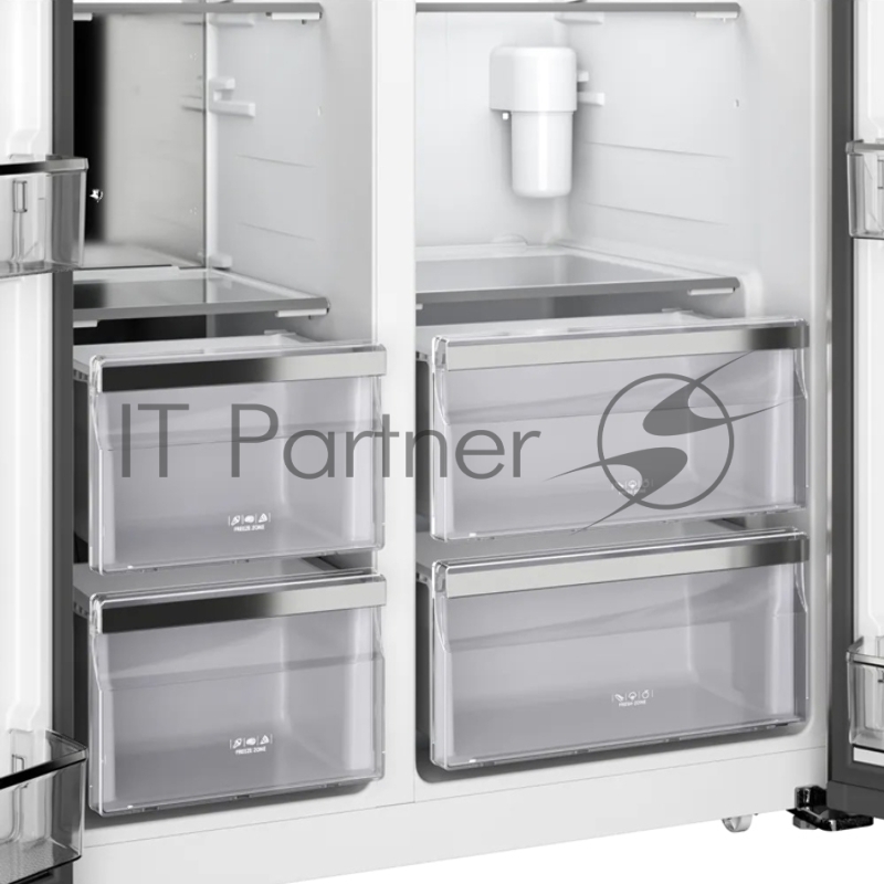 Холодильник Kuppersberg/ Холодильник Kuppersberg, High-Tech, Side by Side, полезный объем 642 л, ширина 91 см, инверторный компрессор, электронное управление, No Frost, LED дисплей, ледогенератор, цвет нержавеющая сталь