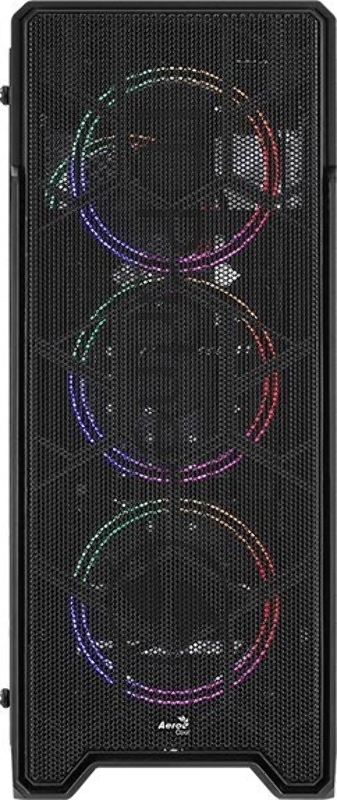Компьютерный корпус Aerocool / Formula Ore Saturn FRGB-G-BK-v1 (2xUSB, 2xAudio, 0.5 мм,3x120 мм FAN, прозрачная стенка-закаленное стекло, ATX,