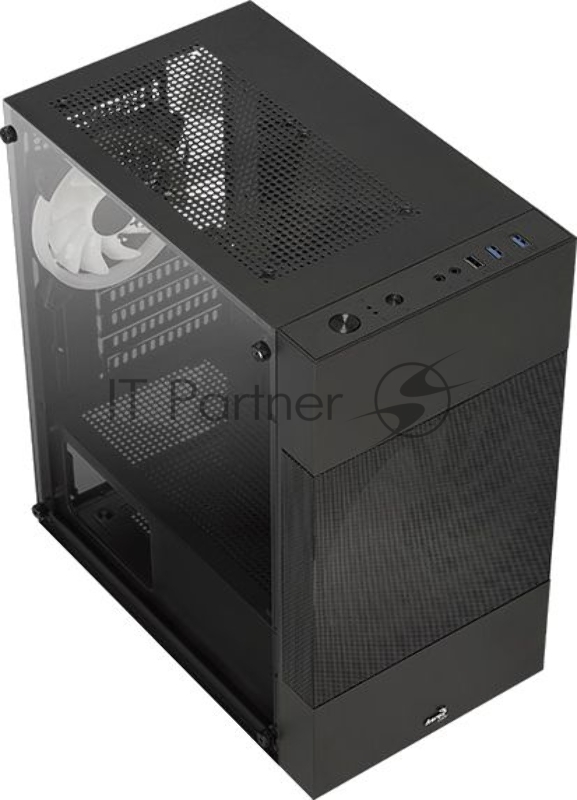 Компьютерный корпус Aerocool / Formula Atomic Lite-G-BK-v2 черный без БП mATX 1x120mm 2xUSB2.0 1xUSB3.0 audio