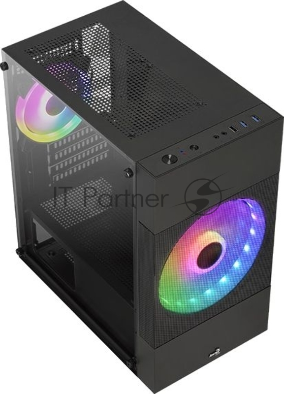Компьютерный корпус Aerocool / Formula Atomic Lite-G-BK-v2 черный без БП mATX 1x120mm 2xUSB2.0 1xUSB3.0 audio