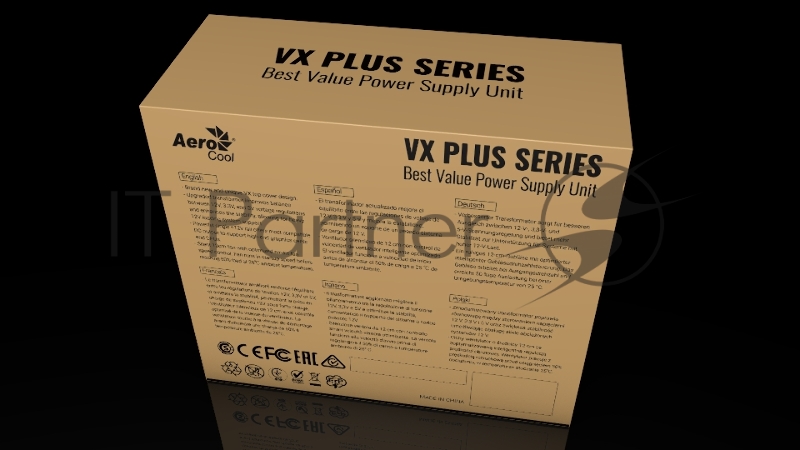 Блок питания Aerocool / Formula VX PLUS 800 RGB, 800Вт, 120мм, черный