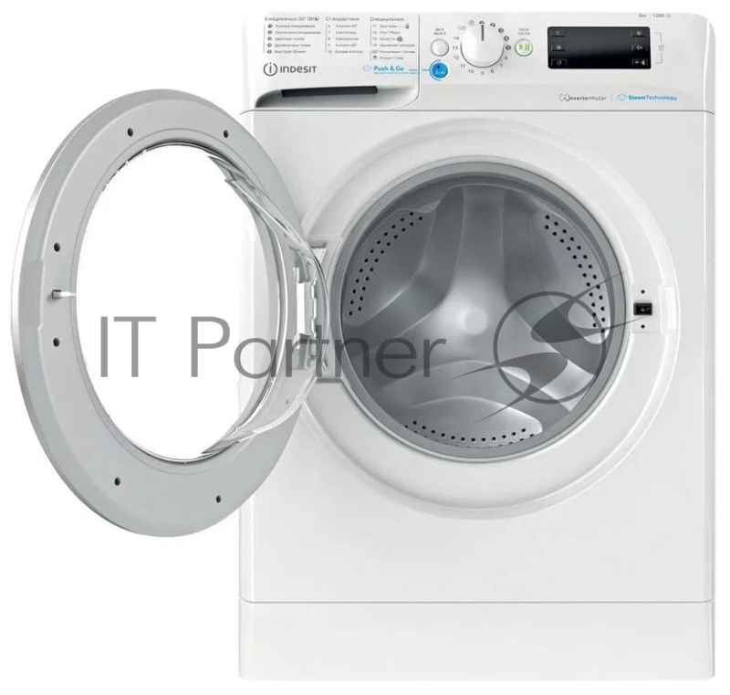 Стиральная машина Indesit BWSE 81293X WSV RU белый, загрузка фронтальная 8 кг, 1200 об/мин., класс: А