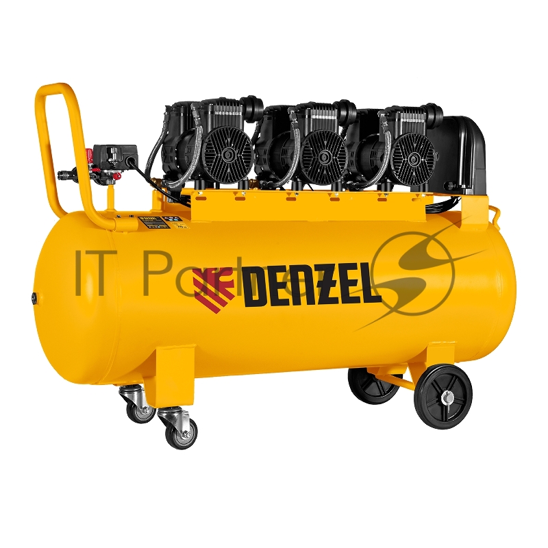 Компрессор безмасл. малошумн. DLP-4500/150, 4,5 кВт, 3х1,5 кВт,150 л, 2850 об/мин,750 л/мин// Denzel