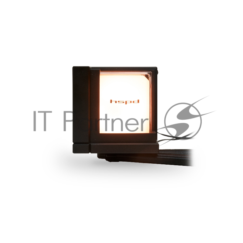 Водяное охлаждение для процессора/ Water Cooling System HSPD W1240 ARGB BLACK (280, 240mm, Black, ARGB/ Fans: 2x120mm, 71CFM, 27dBA, 1800RPM/ Pump height 62mm, 30dBA, 2500RPM, Rad thickness 27mm/ S: 1851, 1700, 1200, 20XX, 115X, AM5, AM4)