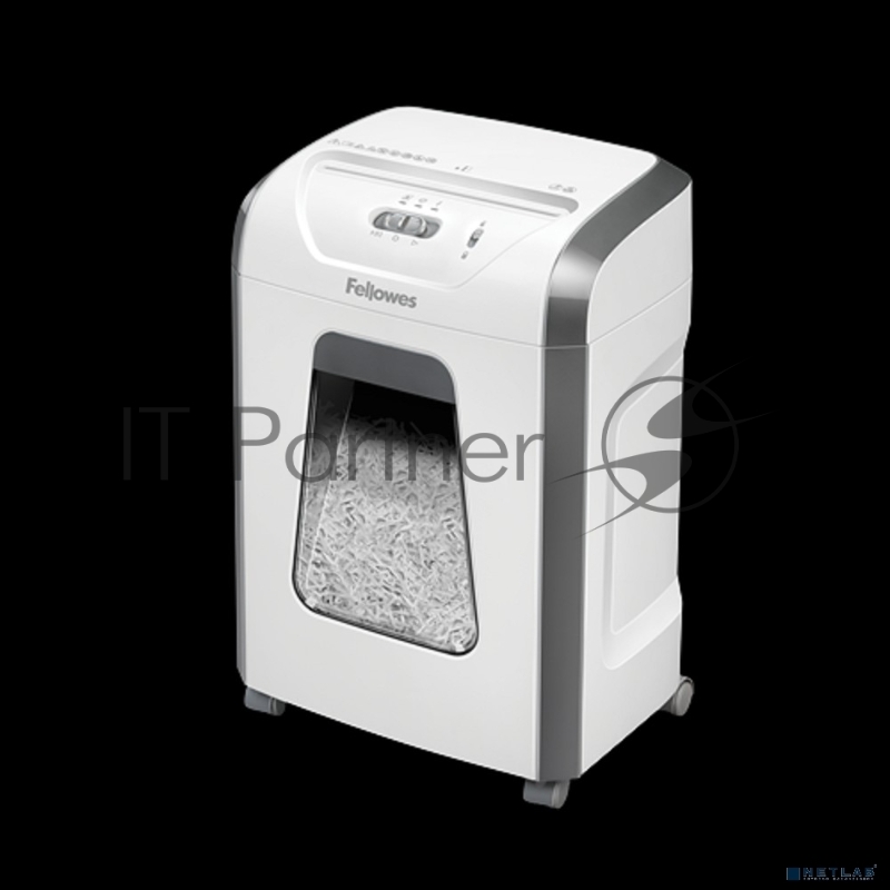Шредер Fellowes PowerShred 15С белый (секр.P-4) фрагменты 15лист. 19лтр. скрепки скобы пл.карты
