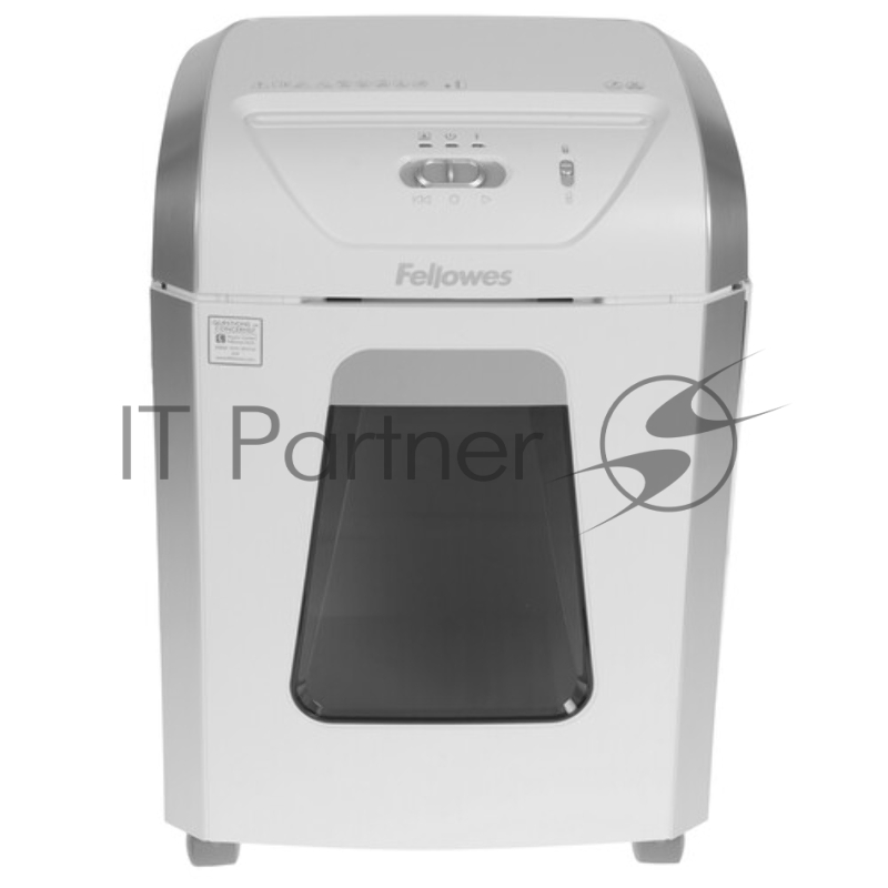 Шредер Fellowes PowerShred 15С белый (секр.P-4) фрагменты 15лист. 19лтр. скрепки скобы пл.карты
