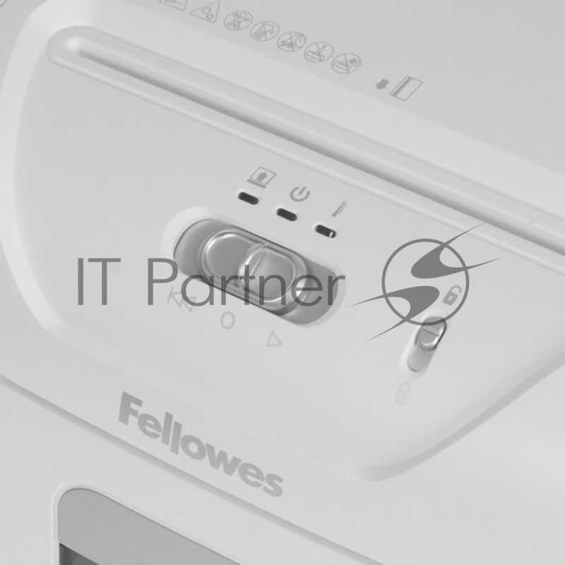 Шредер Fellowes PowerShred 15С белый (секр.P-4) фрагменты 15лист. 19лтр. скрепки скобы пл.карты