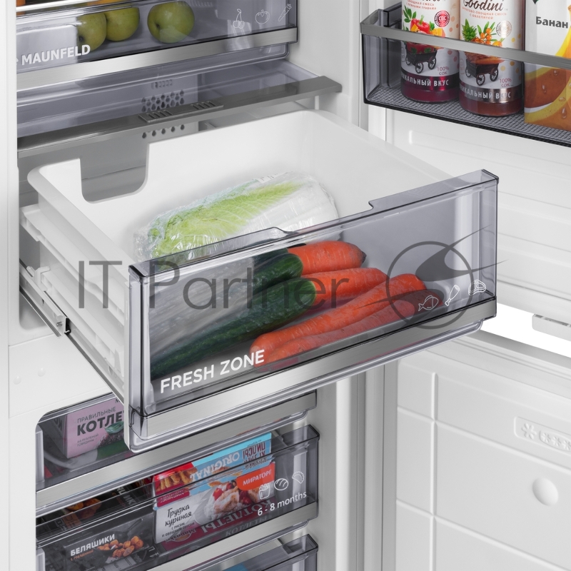 Встраиваемый холодильник Maunfeld MBF19354NFWGR LUX Inverter