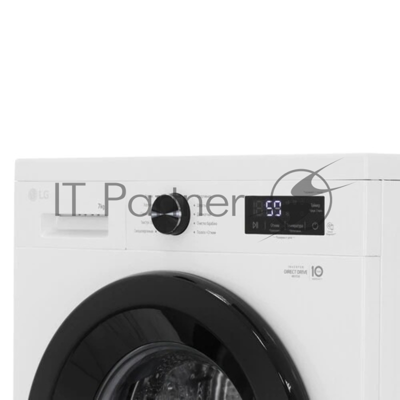 Стиральная машина LG F2Y1HS6W белая, загрузка фронтальная 7кг, 1200 об/мин., класс: A