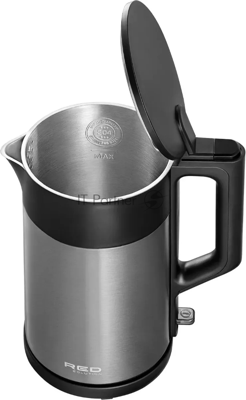 Чайник электрический Red Solution RK-M114 1.7л. 1500Вт черный/серый корпус: металл/пластик